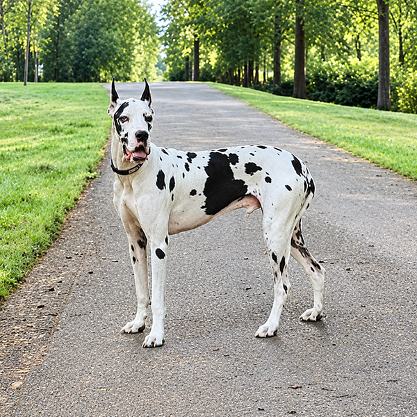 Chance, the Harlequin Great Dane